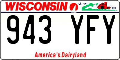 WI license plate 943YFY