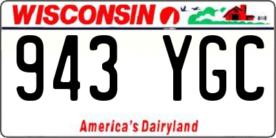 WI license plate 943YGC