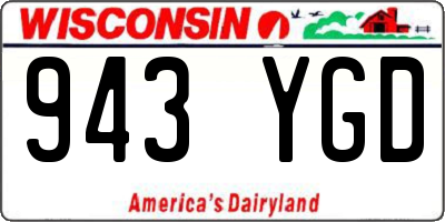 WI license plate 943YGD