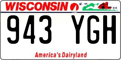 WI license plate 943YGH