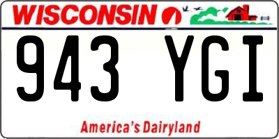 WI license plate 943YGI