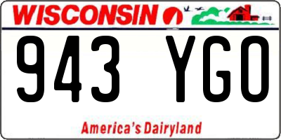WI license plate 943YGO