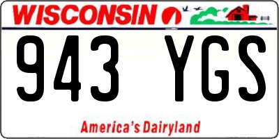 WI license plate 943YGS