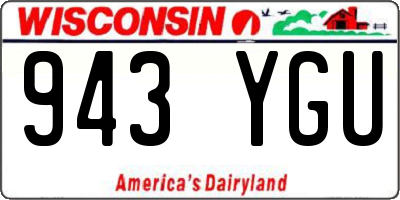 WI license plate 943YGU