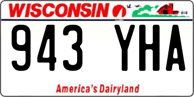 WI license plate 943YHA