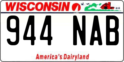 WI license plate 944NAB