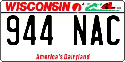 WI license plate 944NAC