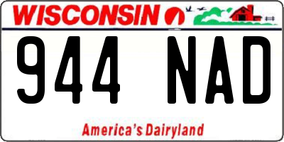 WI license plate 944NAD