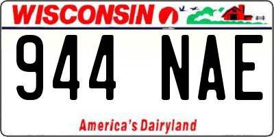 WI license plate 944NAE