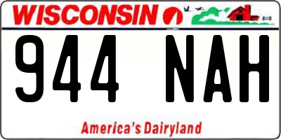 WI license plate 944NAH