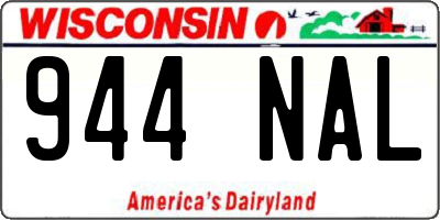 WI license plate 944NAL
