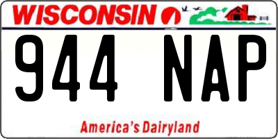WI license plate 944NAP