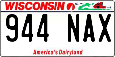 WI license plate 944NAX