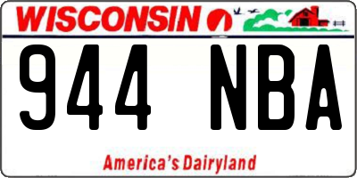 WI license plate 944NBA