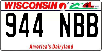 WI license plate 944NBB