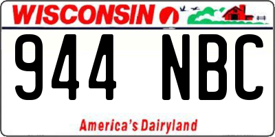 WI license plate 944NBC
