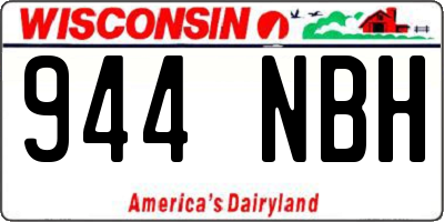WI license plate 944NBH
