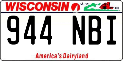 WI license plate 944NBI