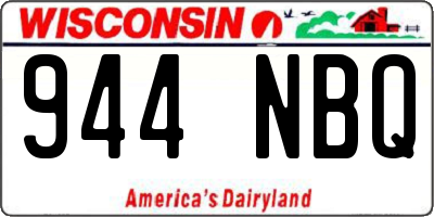 WI license plate 944NBQ