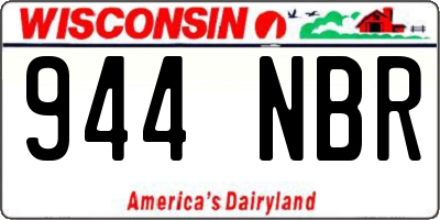 WI license plate 944NBR