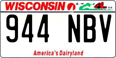 WI license plate 944NBV