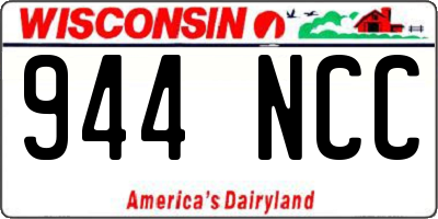 WI license plate 944NCC