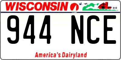 WI license plate 944NCE