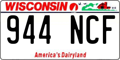 WI license plate 944NCF