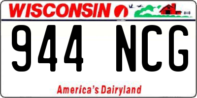 WI license plate 944NCG