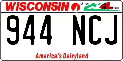 WI license plate 944NCJ