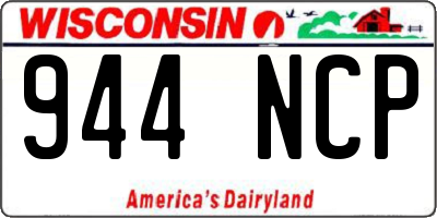 WI license plate 944NCP