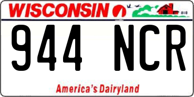 WI license plate 944NCR