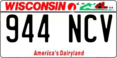 WI license plate 944NCV