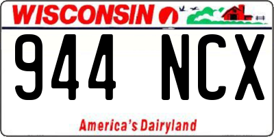WI license plate 944NCX