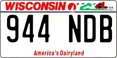WI license plate 944NDB