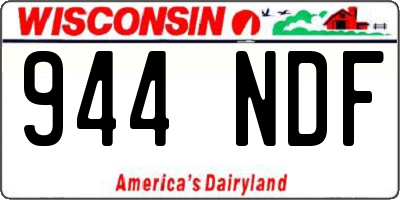 WI license plate 944NDF