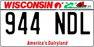 WI license plate 944NDL