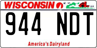 WI license plate 944NDT