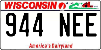 WI license plate 944NEE