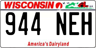 WI license plate 944NEH