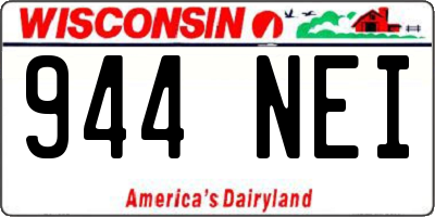 WI license plate 944NEI