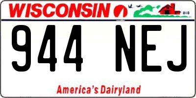 WI license plate 944NEJ