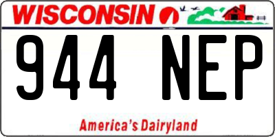 WI license plate 944NEP