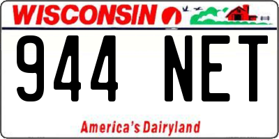 WI license plate 944NET