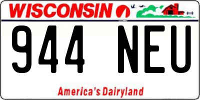 WI license plate 944NEU