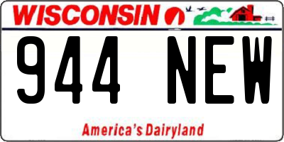 WI license plate 944NEW