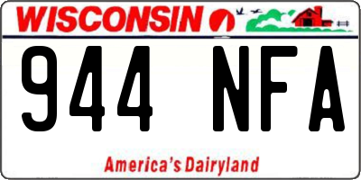 WI license plate 944NFA