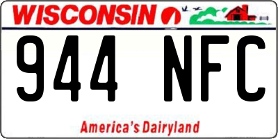 WI license plate 944NFC