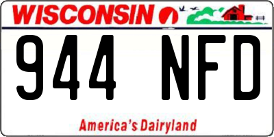 WI license plate 944NFD