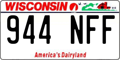 WI license plate 944NFF